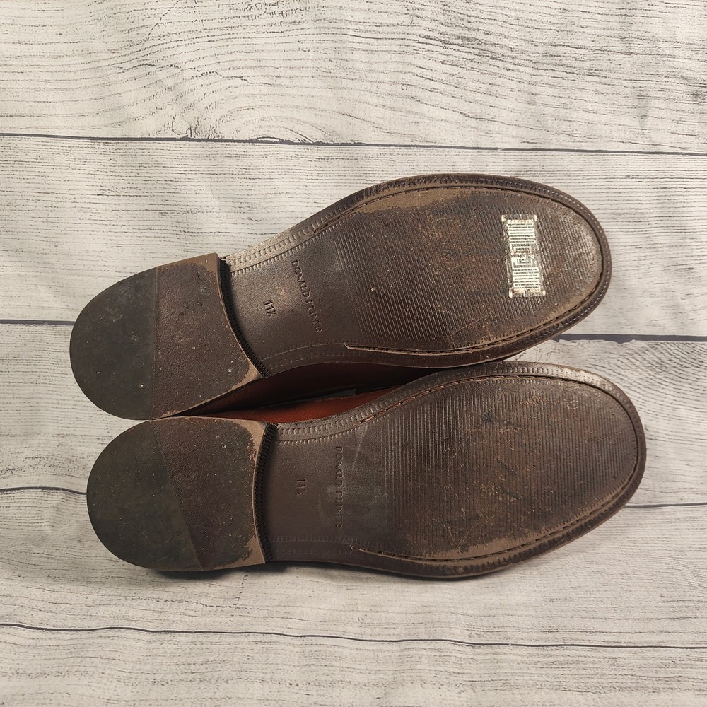 Donald Pliner Miles Men's Size 11.5 M Soft Tumble Leather Loafers Brown Cognac - Picture 9 of 9